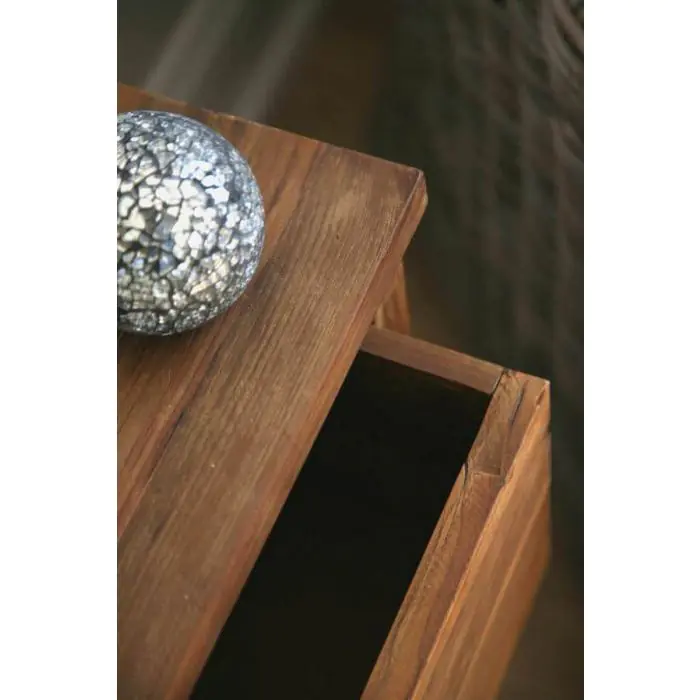 Reclaimed Teak 2 Drawer 2 Basket Storage Unit - 4