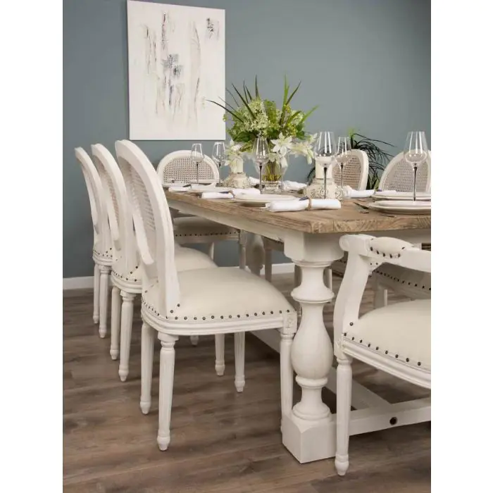 2.4m Ellena Dining Table with 6 Ellena Chairs & 2 Armchairs - 3