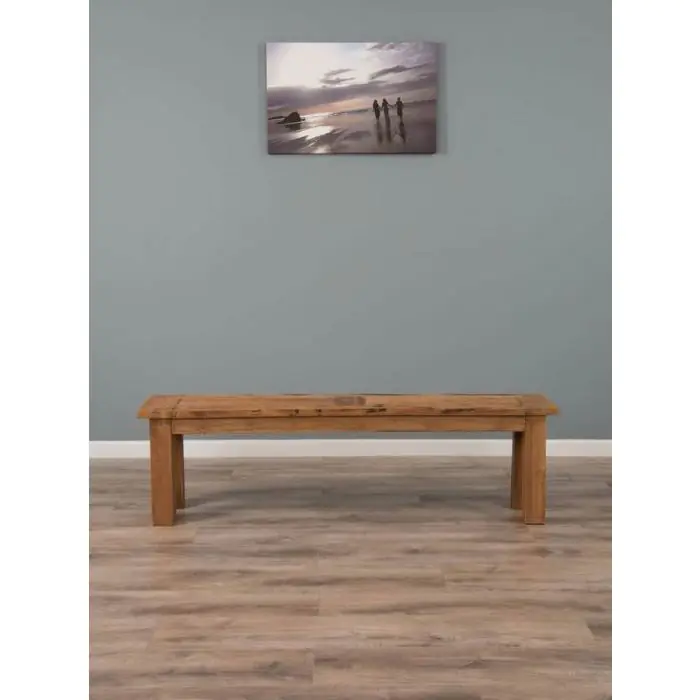 2.4m Reclaimed Teak Mexico Backless Bench - 1