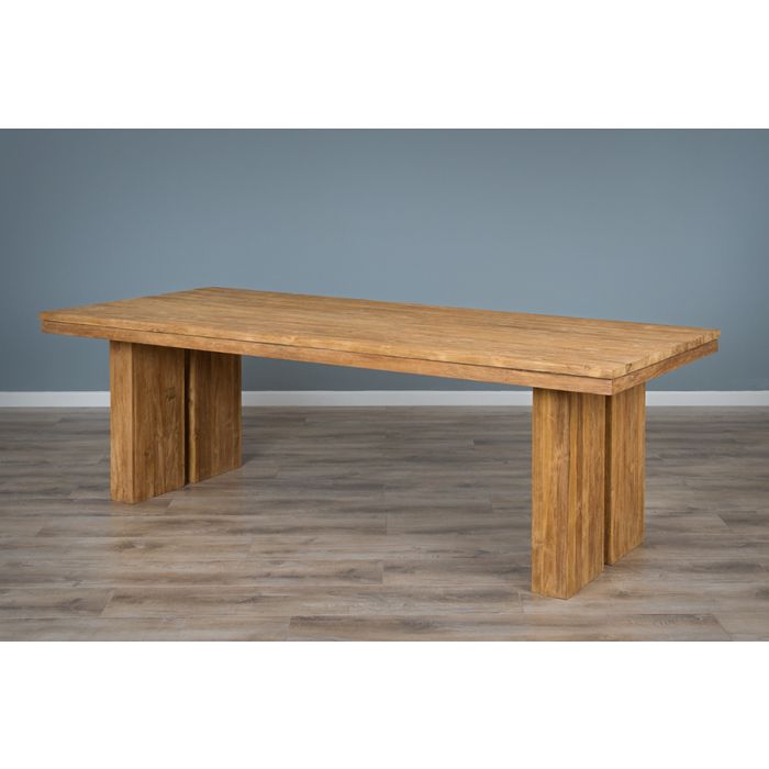 Teak on sale pedestal table