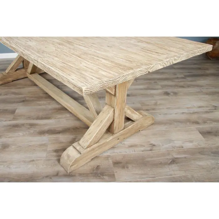 2.4m Farmhouse Cross Dining Table - 6