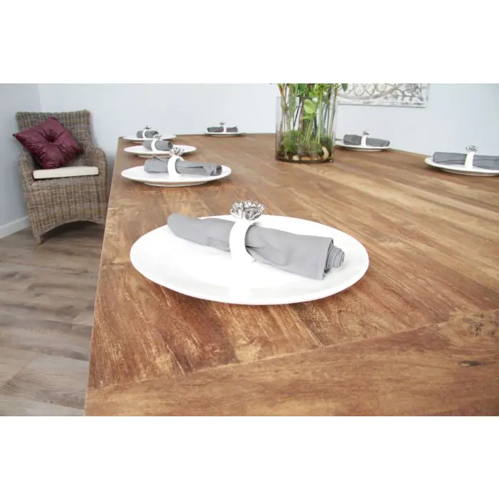 3m Reclaimed Teak Taplock Dining Table - 7