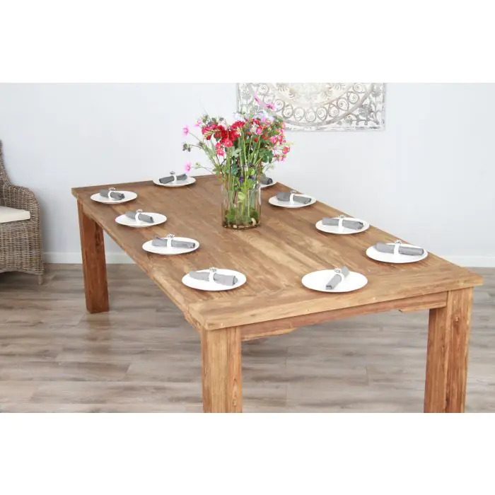 3m Reclaimed Teak Taplock Dining Table - 3