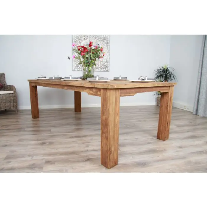 3m Reclaimed Teak Taplock Dining Table - 2