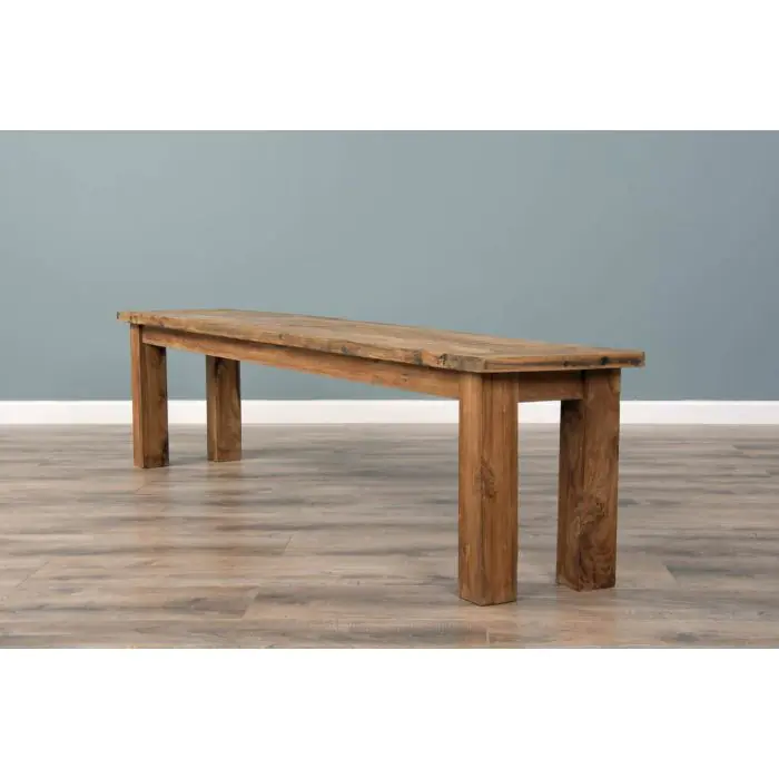 1.6m Reclaimed Teak Mexico Backless Bench - 1