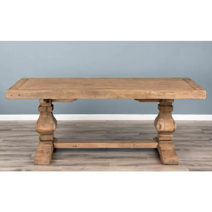 2m Reclaimed Elm Pedestal Dining Table - 2