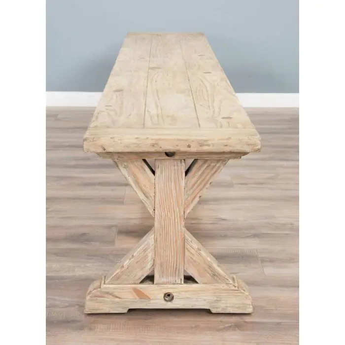 3m Farmhouse Cross Backless Bench - 7
