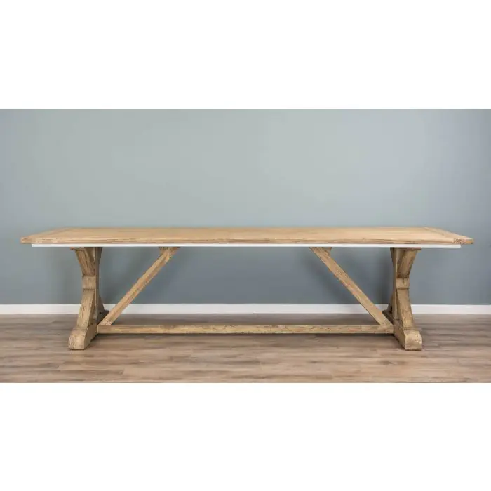 3m Farmhouse Cross Dining Table with 10 Ellena Chairs & 2 Armchairs  - 9