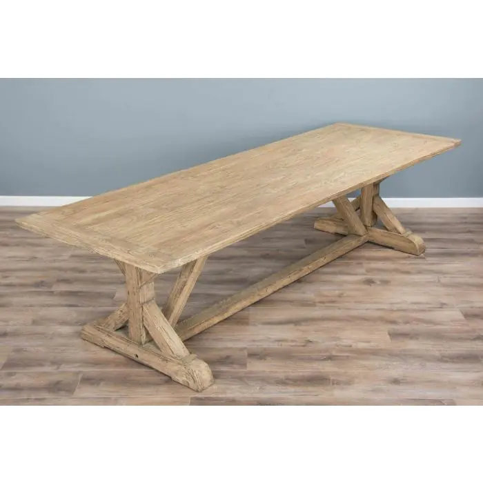 3m Farmhouse Cross Dining Table with 10 Ellena Chairs & 2 Armchairs  - 6