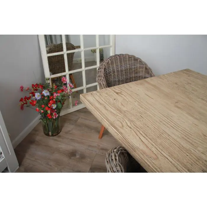 3m Industrial Chic Cubex Dining Table with Stainless Steel Legs & 8 Scandi Armchairs - 5