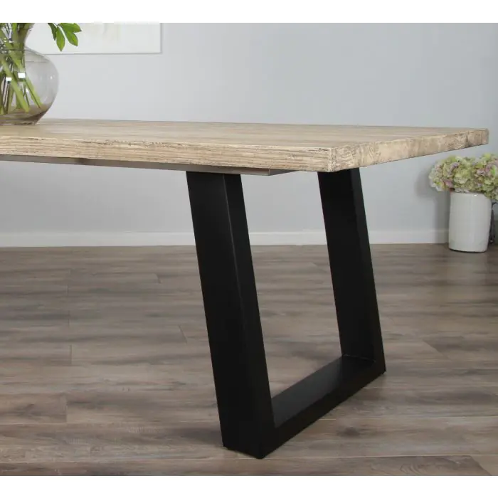 3m Industrial Chic Cubex Dining Table with Stainless Steel Legs & 10 Latifa Chairs - 17