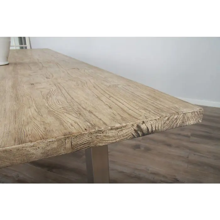 3m Industrial Chic Cubex Dining Table - Stainless Steel Legs - 13