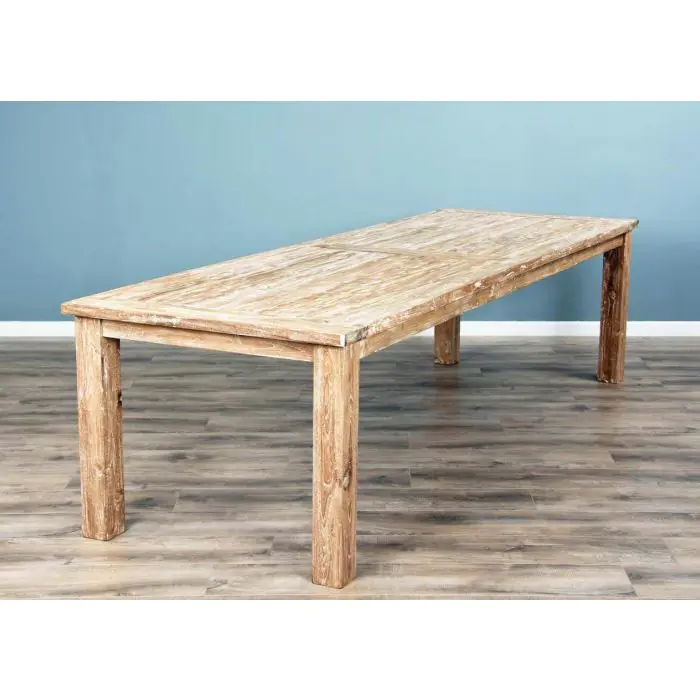 3m Reclaimed Teak Mexico Dining Table with 10 Donna Chairs  - 5
