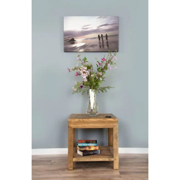 Reclaimed Elm Side Table - 1