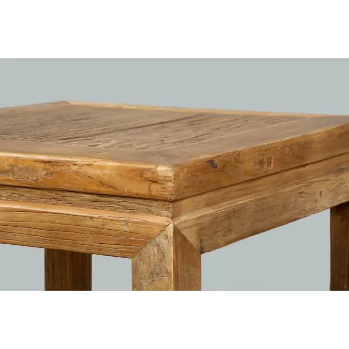 Reclaimed Elm Side Table - 4