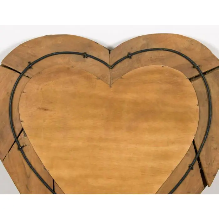 Reclaimed Teak Root Heart Mirror - 2 Sizes - 3