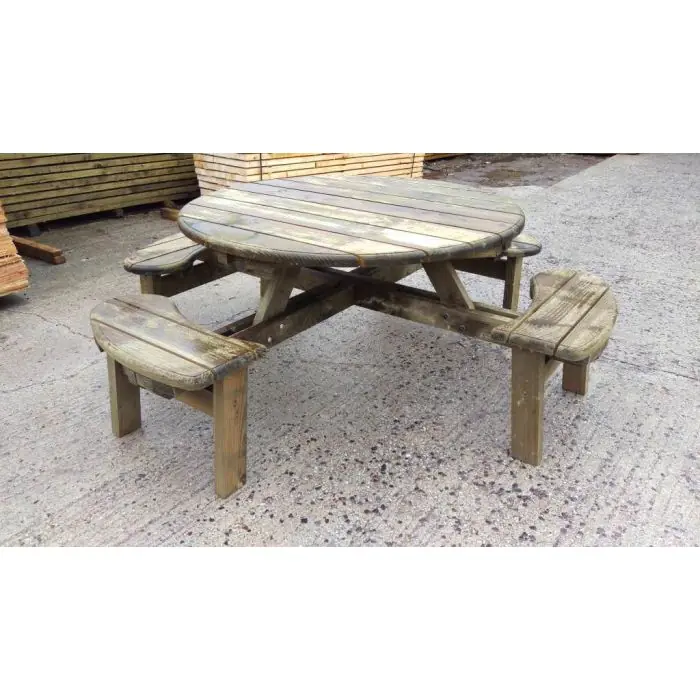 Douglas Fir Disabled Access Circular Picnic Bench - 1