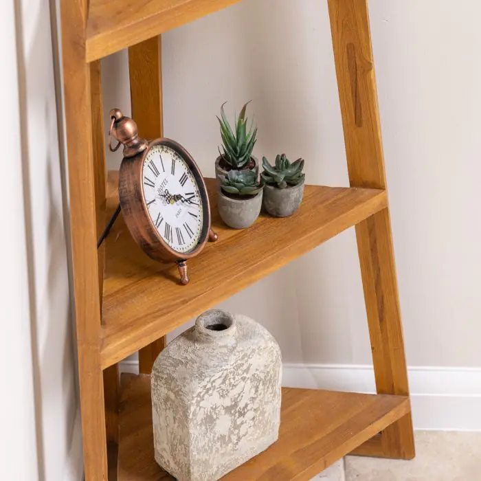 Reclaimed Teak Ladder Shelf - Corner - 2