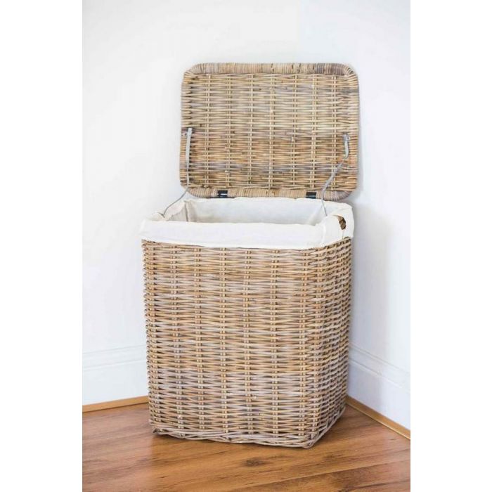 Large Natural Wicker Laundry Basket Sustainable Furniture