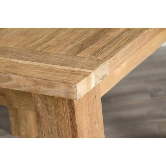 1m Reclaimed Teak Taplock Dining Table with 4 Donna Chairs  - 4