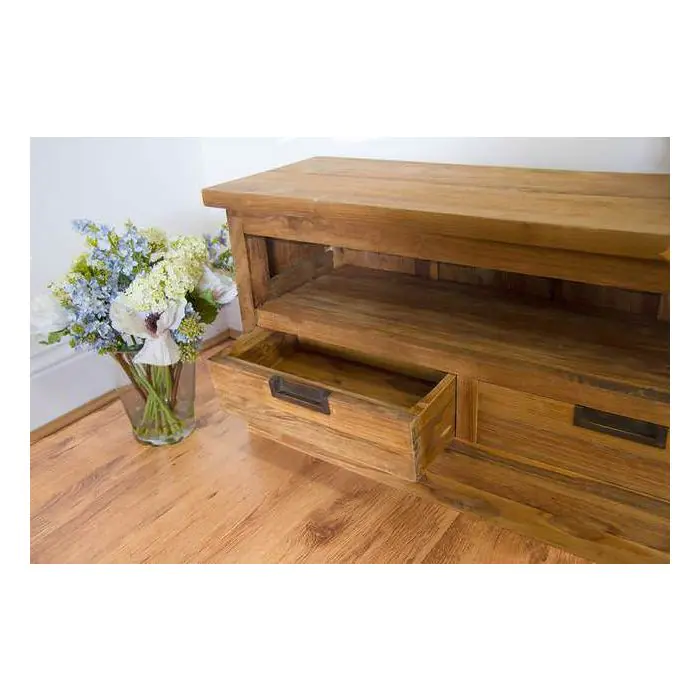 Reclaimed Teak Natural Colonial TV Unit - 3