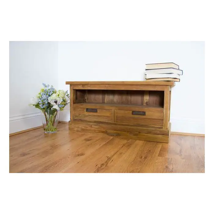 Reclaimed Teak Natural Colonial TV Unit - 4