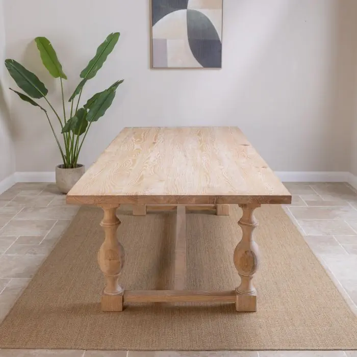 American Oak Dining Table - Light Oak  - 3