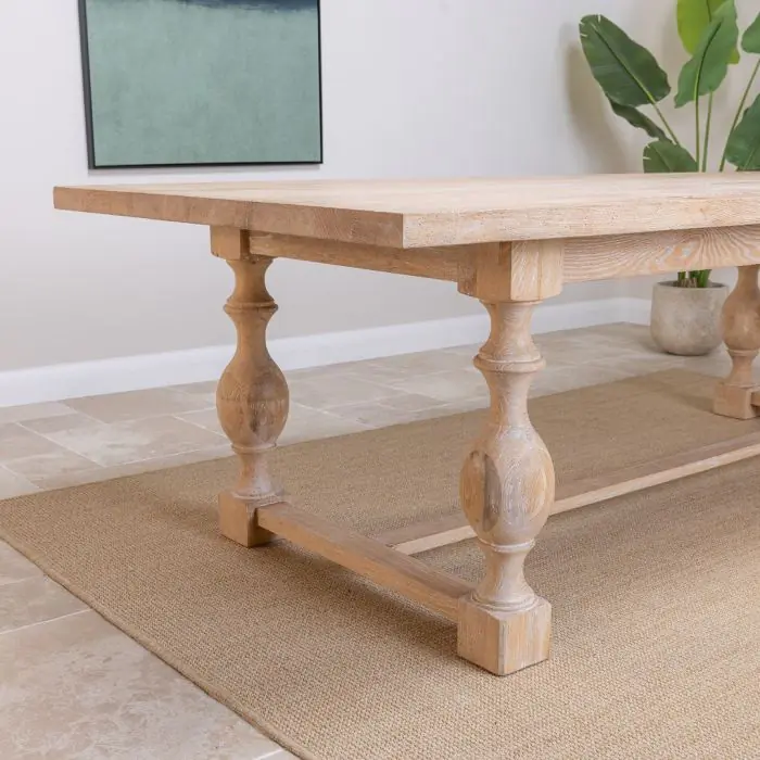 American Oak Dining Table - Light Oak  - 2