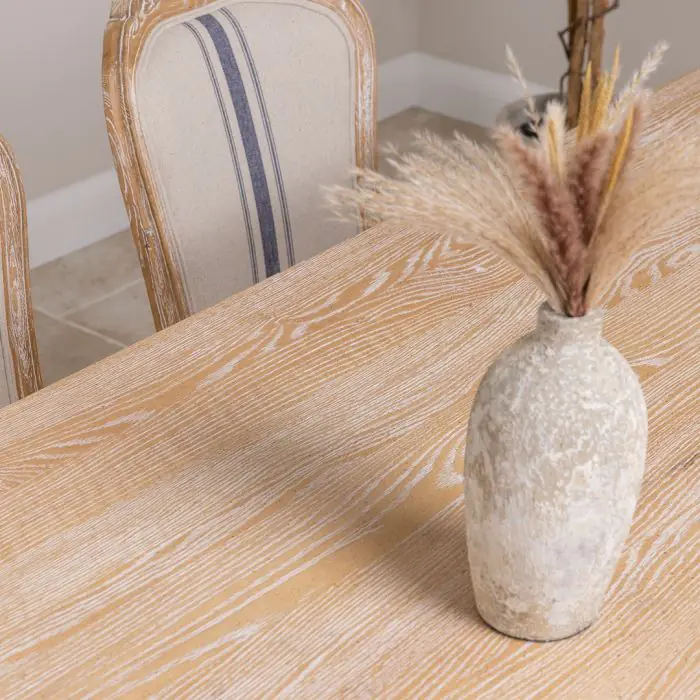 American Oak Solid Dining Table (Light Oak) with 8 Beaumont Dining Chairs - 7