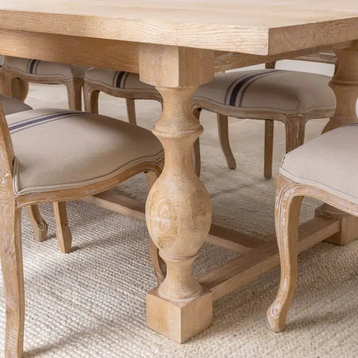 American Oak Solid Dining Table (Light Oak) with 8 Beaumont Dining Chairs - 8