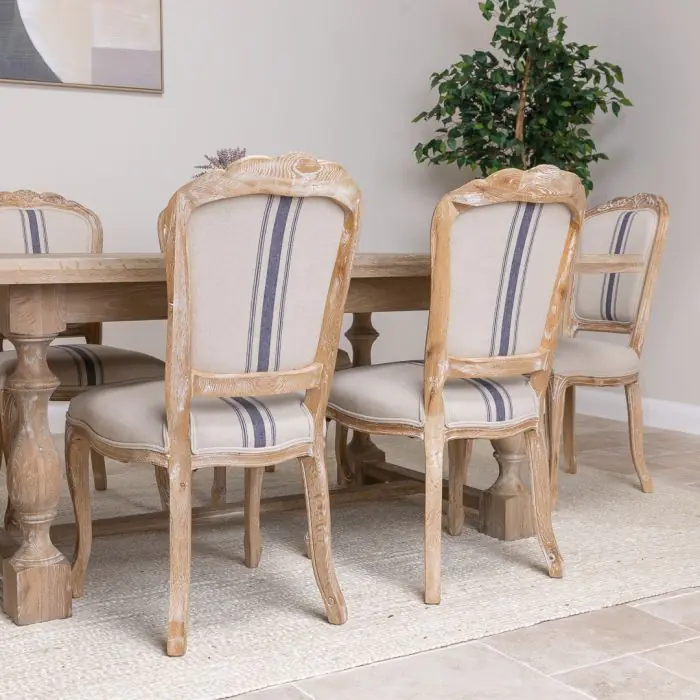 American Oak Solid Dining Table (Dark Oak) with 6 Beaumont Dining Chairs - 2