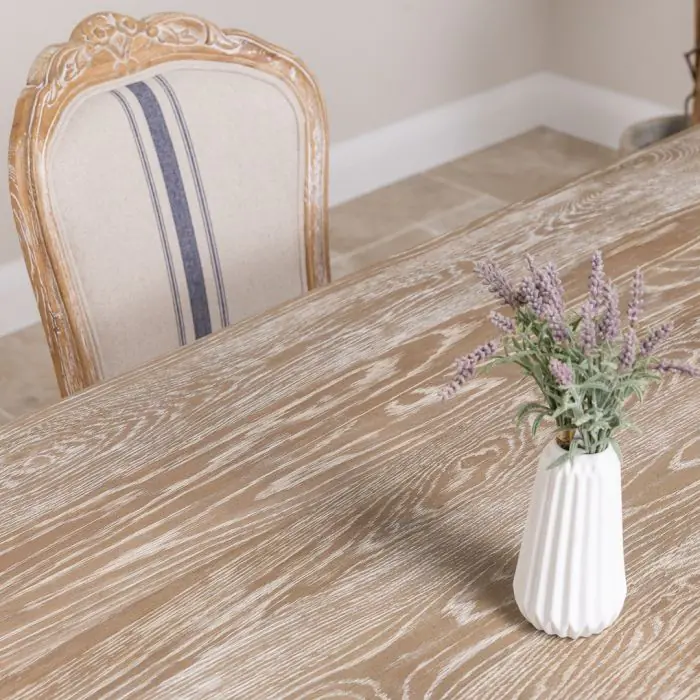 American Oak Solid Dining Table (Dark Oak) with 6 Beaumont Dining Chairs - 10