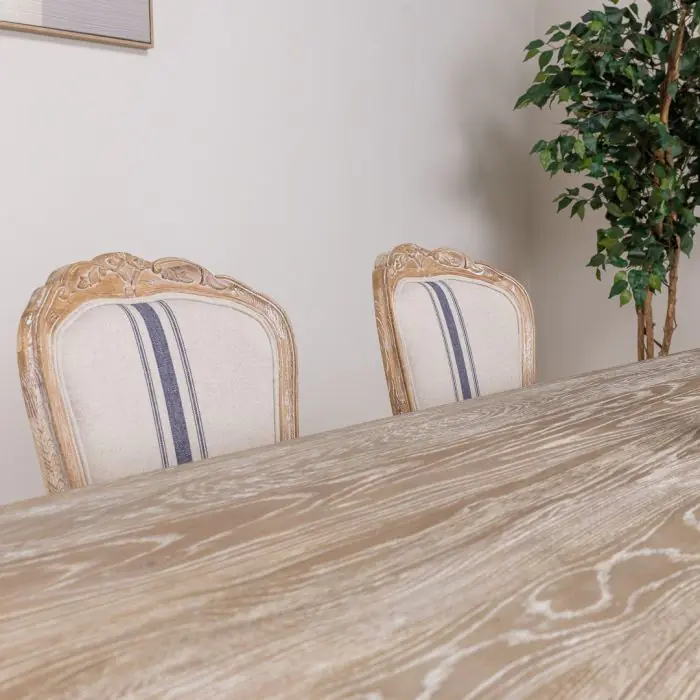 American Oak Solid Dining Table (Dark Oak) with 6 Beaumont Dining Chairs - 11