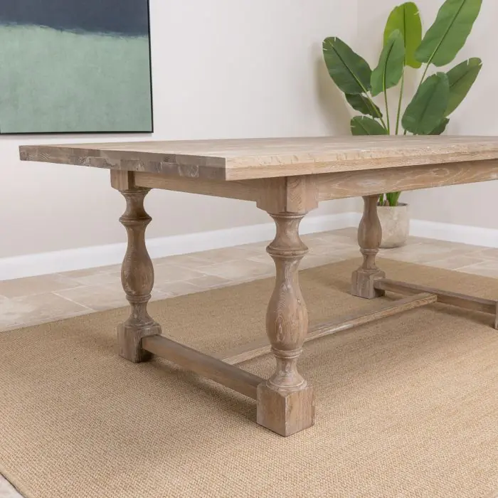 American Oak Dining Table - Dark Oak - 2