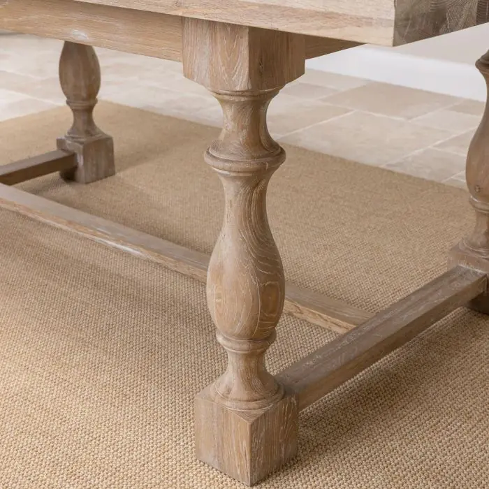 American Oak Dining Table - Dark Oak - 5