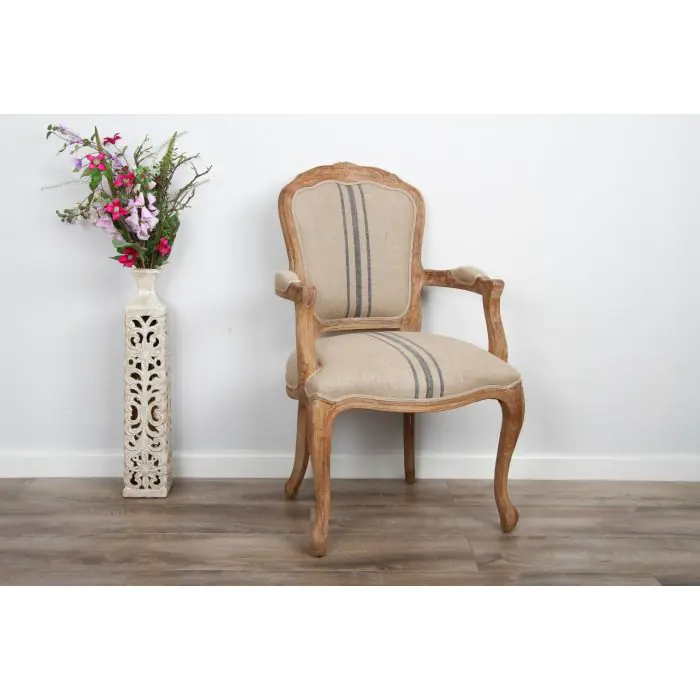 American Oak Beaumont Stripe Armchair  - 0