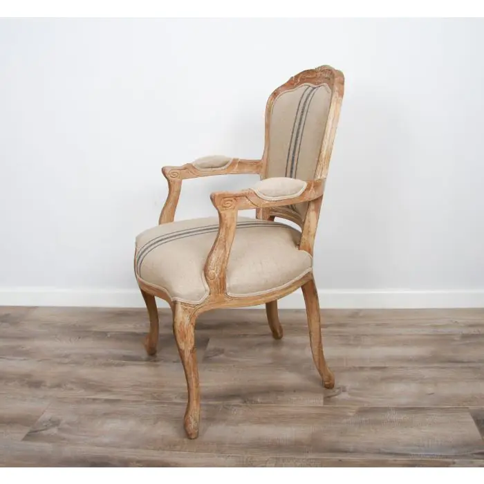 American Oak Beaumont Stripe Armchair  - 1