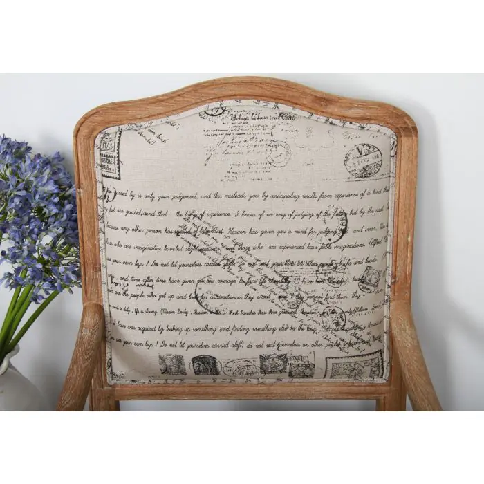American Oak Parisian Print Armchair - 5