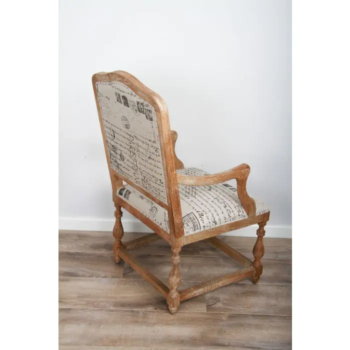 American Oak Solid Dining Table with 8 Parisian Print Chairs & 2 Armchairs - 4