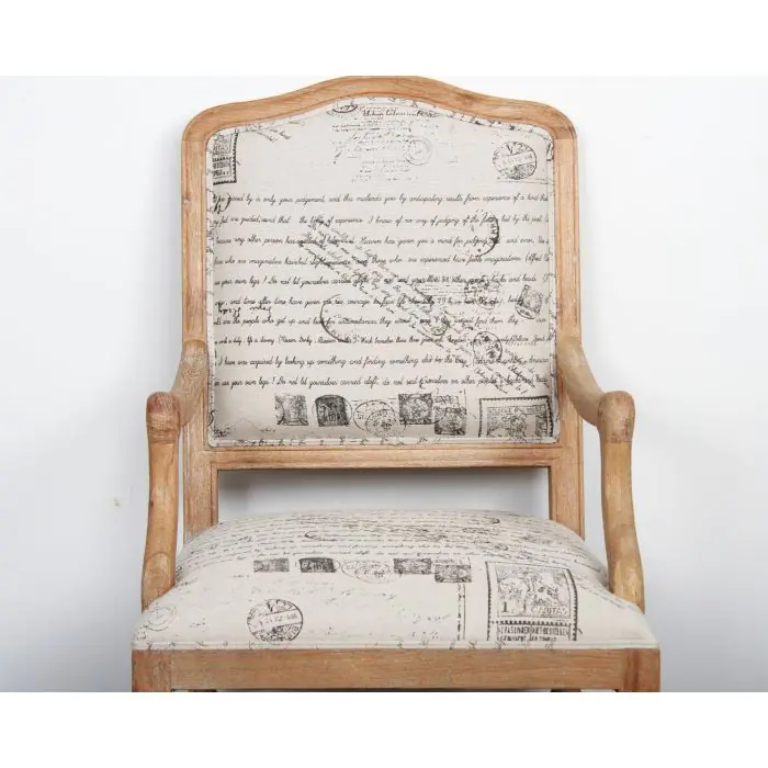 American Oak Parisian Print Armchair - 4