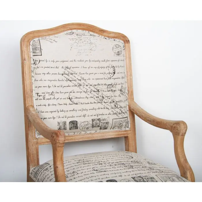 American Oak Parisian Print Armchair - 3