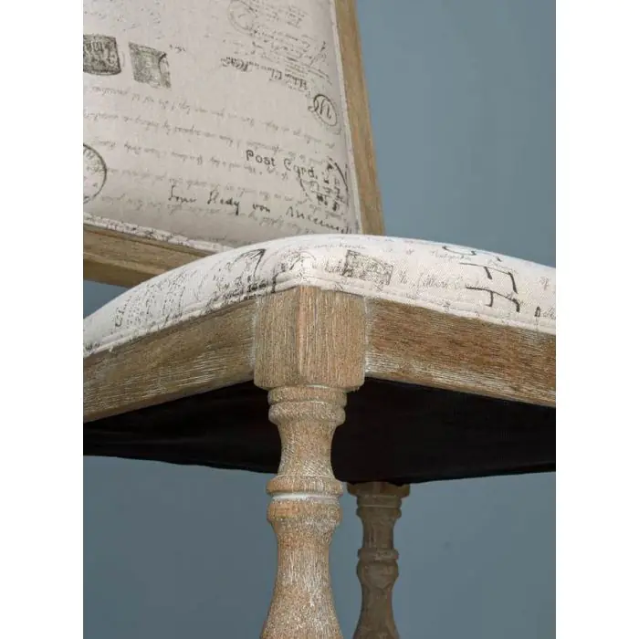 American Oak Parisian Print Chair - 4