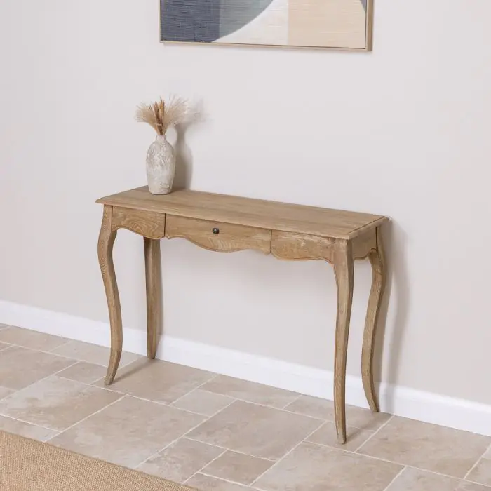 American Oak Grey Wash Hall Table - 1