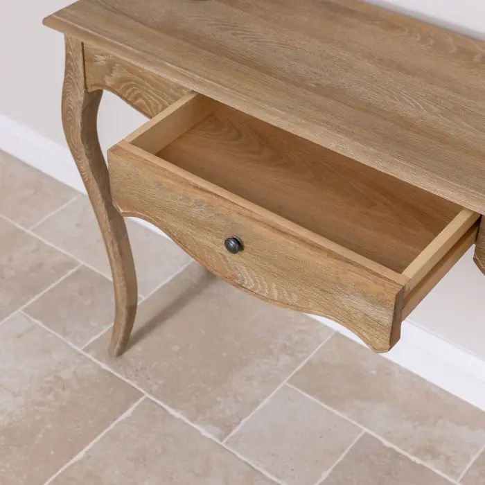 American Oak Grey Wash Hall Table - 3