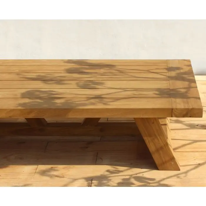 1.5m Reclaimed Teak Bali Outdoor Coffee Table - 3
