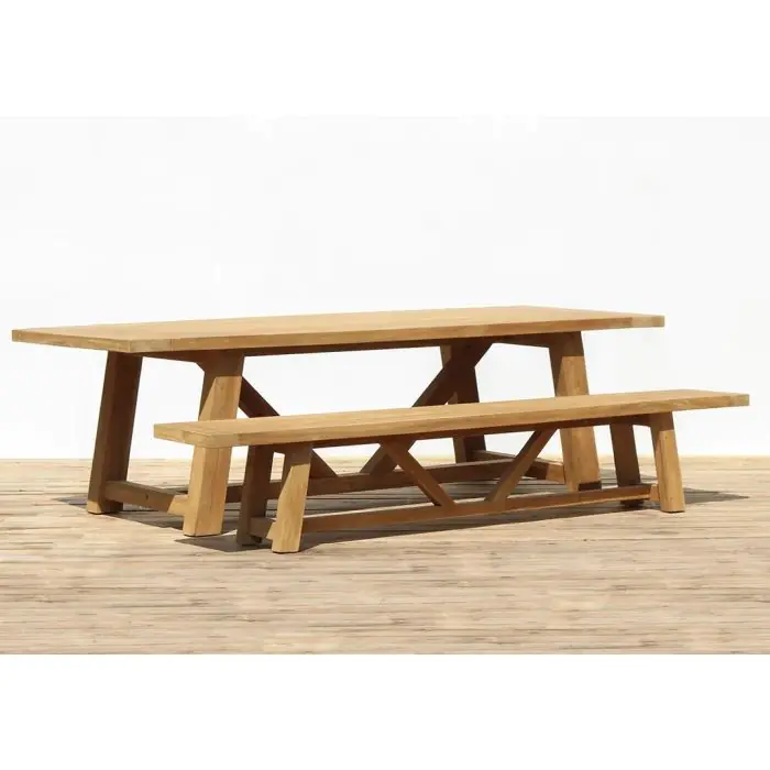 2.6m Reclaimed Teak Bali Outdoor Bench - 2