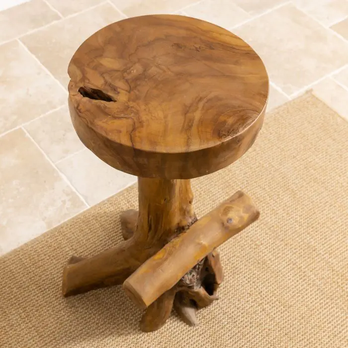 Reclaimed Teak Root Barstool - 2