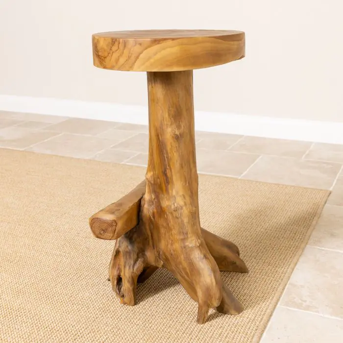 Reclaimed Teak Root Barstool - 1