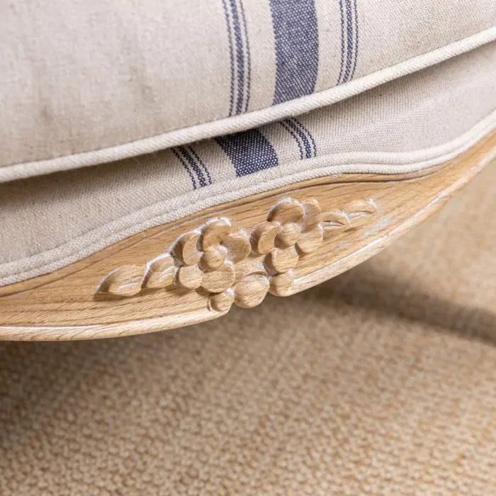 American Oak Beaumont Stripe Sofa Chair - 3