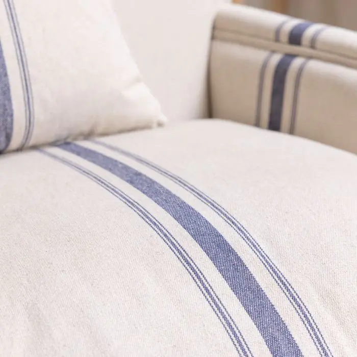 American Oak Beaumont Stripe Sofa Chair - 5